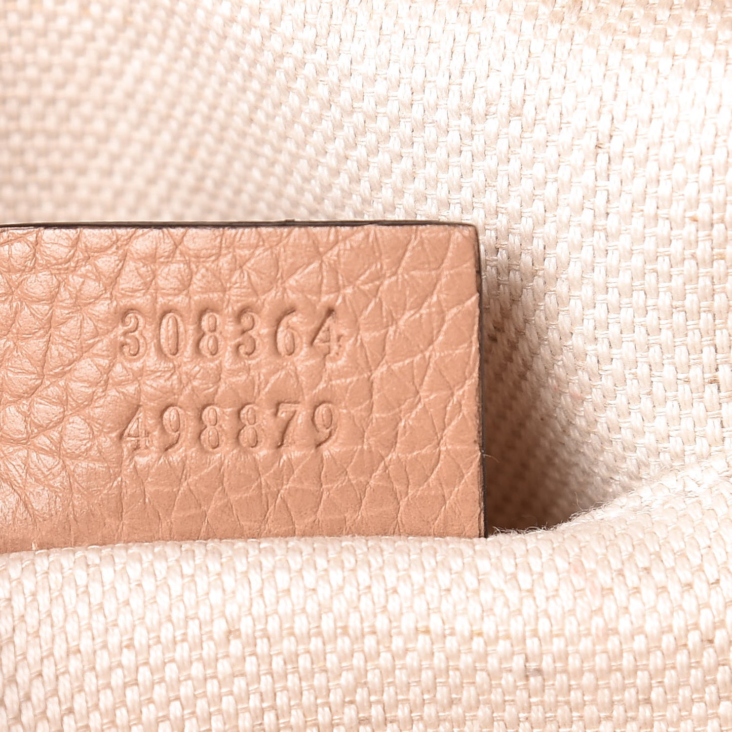 Pebbled Calfskin Small Soho Disco Bag Rose Beige