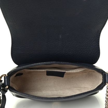 Gucci Pebbled Calfskin Small Soho Flap Crossbody Blue 4 of 4