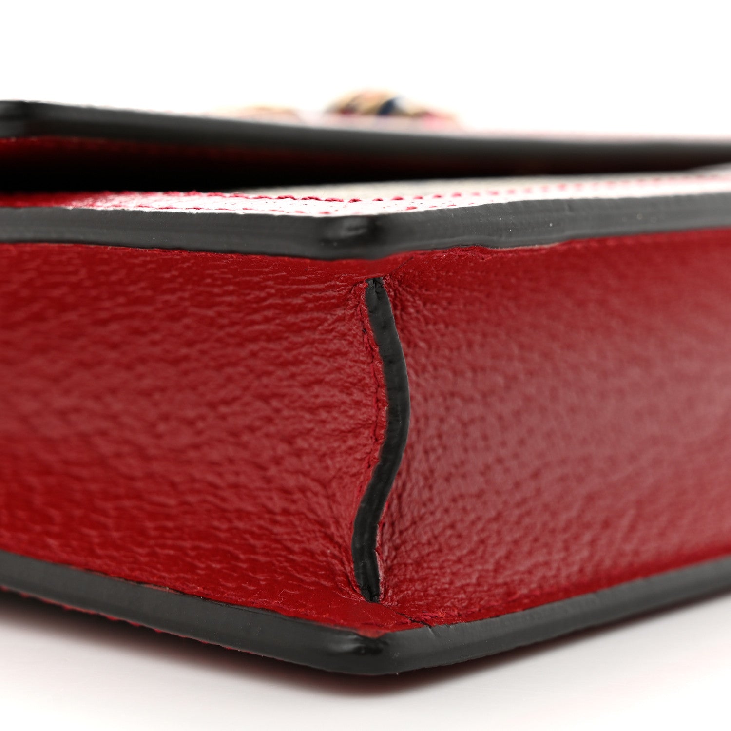 Gucci GG Supreme Monogram Web Queen Margaret Chain Wallet Red 9 of 11