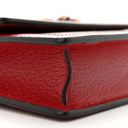 Gucci GG Supreme Monogram Web Queen Margaret Chain Wallet Red 9 of 11