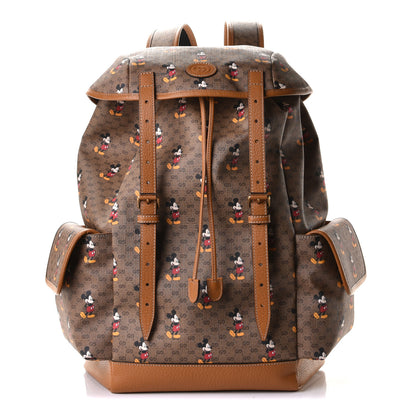 Gucci X DISNEY Mini Vintage GG Supreme Monogram Mickey Mouse Medium Backpack Beige Vintage Sun Oil 1 of 5