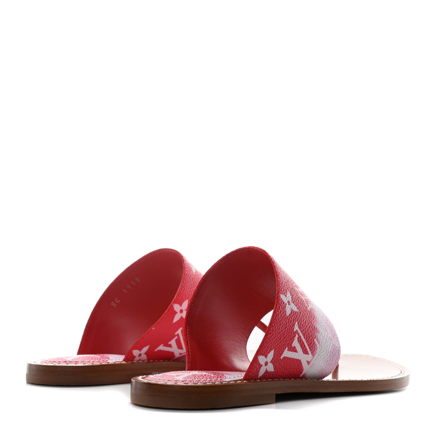 Louis Vuitton Monogram Escale Palma Sandals 37.5 Rouge 4 of 11