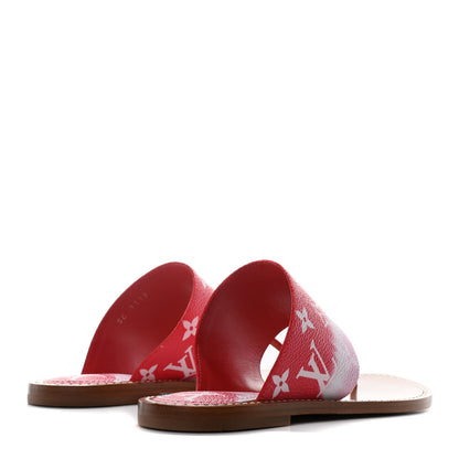 Louis Vuitton Monogram Escale Palma Sandals 37.5 Rouge 4 of 11