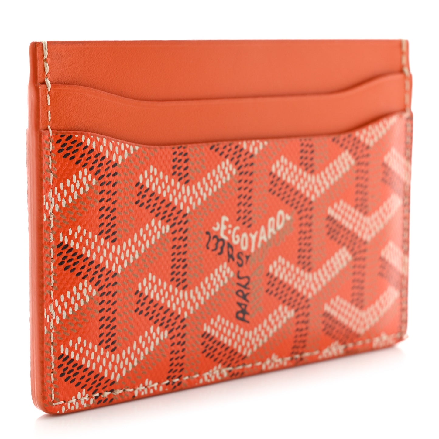 Goyardine Saint Sulpice Card Holder Orange