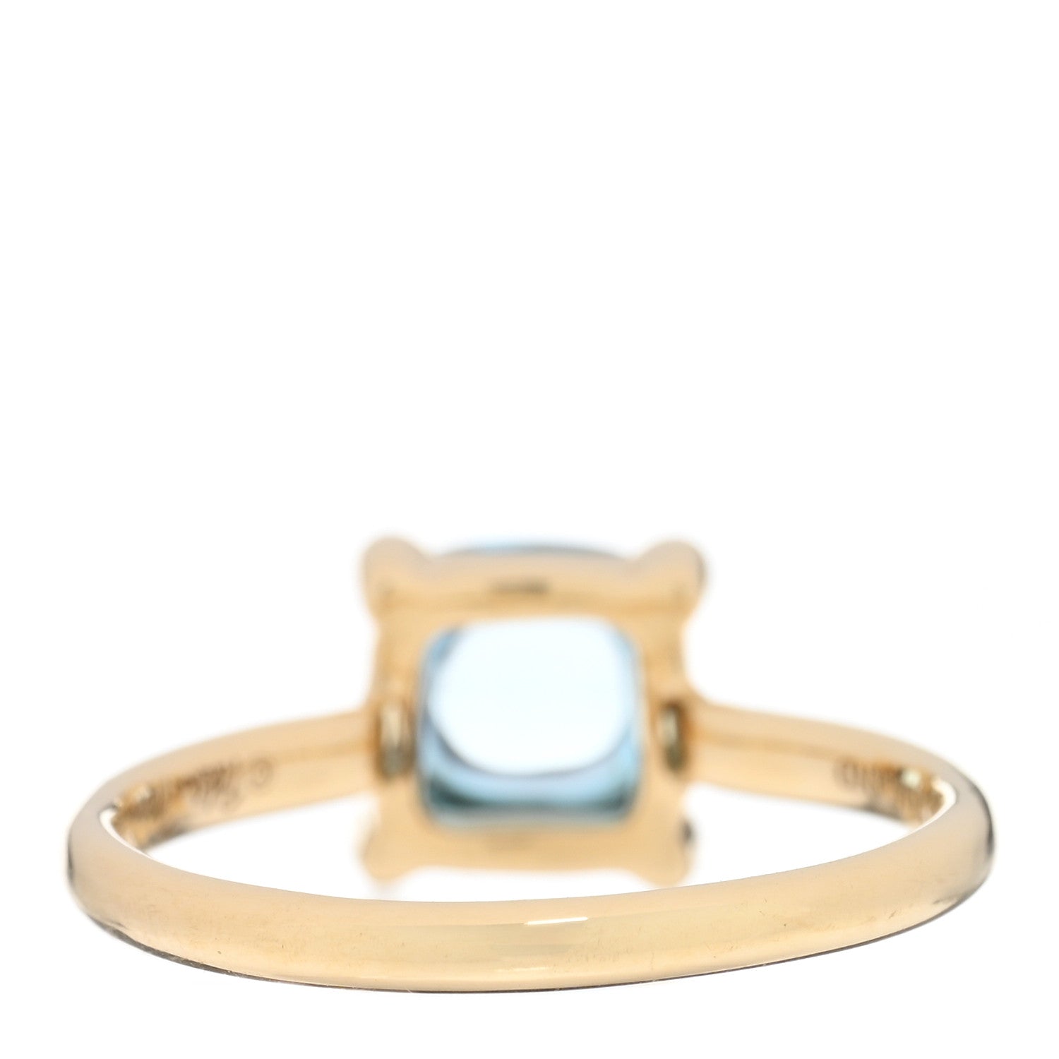 Tiffany 18K Yellow Gold Blue Topaz 7mm Paloma Picasso Sugar Stacks Ring 52 6 3 of 5