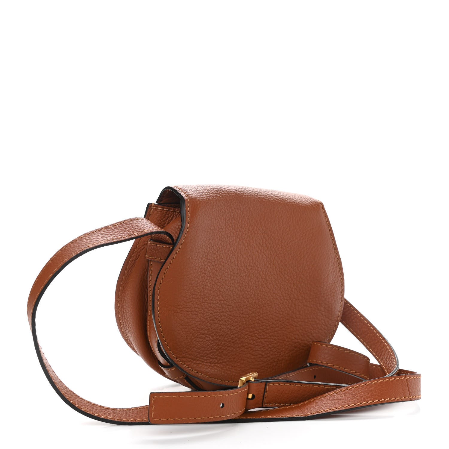 Chloe Calfskin Mini Marcie Round Crossbody Bag Tan 3 of 10