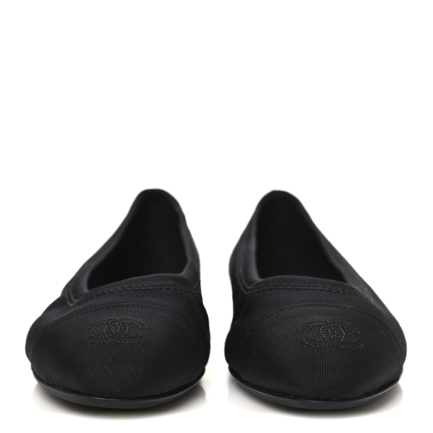 Grosgrain Cap Toe Uniform Ballerina Flats 36.5 Black
