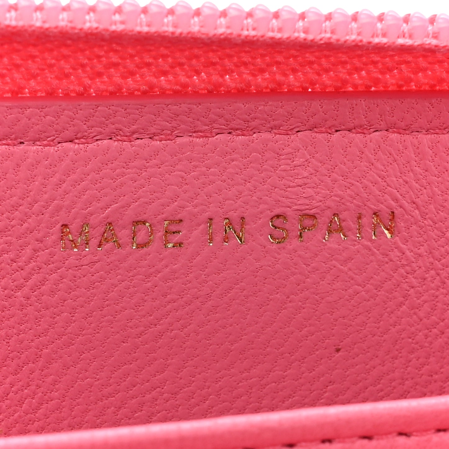 Lambskin Quilted Boy Zip Around Wallet Pink