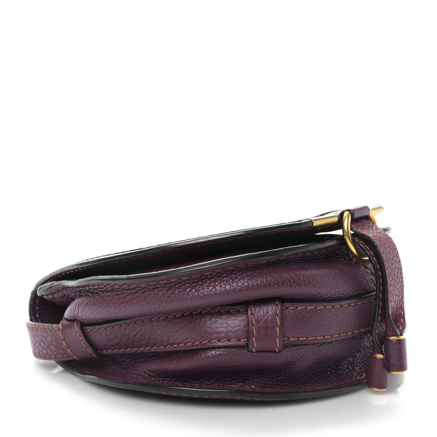 Grained Calfskin Small Marcie Saddle Bag Wild Purple