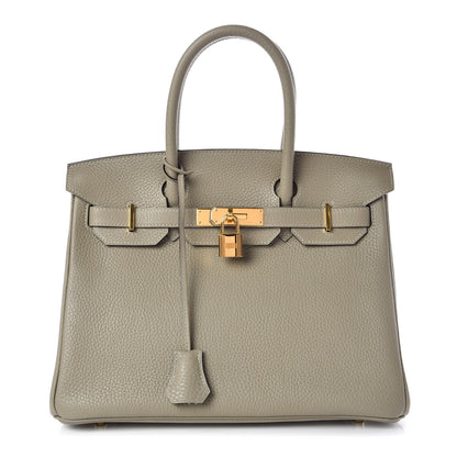 Hermes Taurillon Clemence Birkin 30 Sauge 1 of 8
