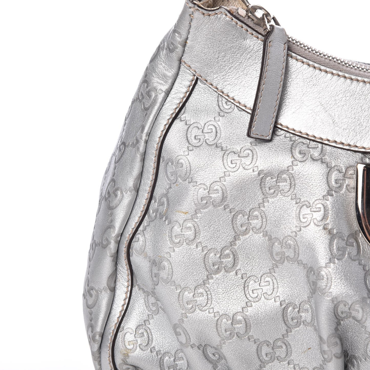Guccissima Medium D Gold Hobo Silver