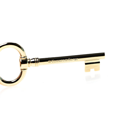 Tiffany 18K Yellow Gold Large Oval Key Pendant 3 of 4