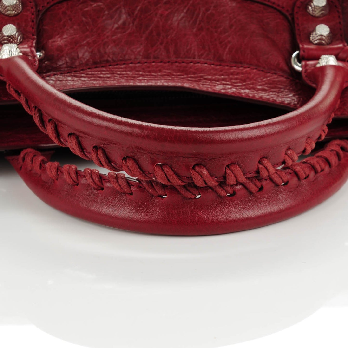 Agneau Giant 12 Silver Hardware City Rouge Cerise