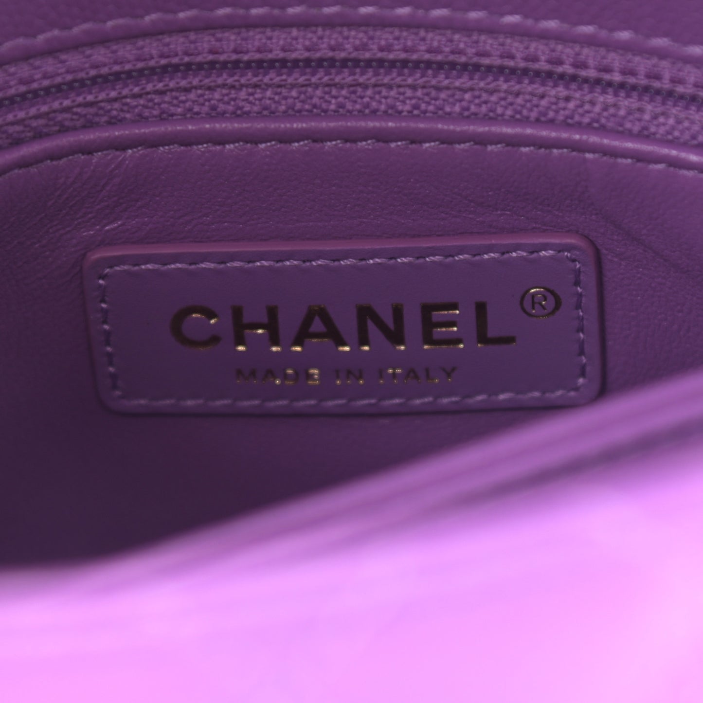 Caviar Quilted Extra Mini Coco Handle Flap Purple