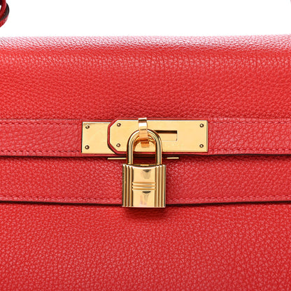 Hermes Togo Kelly Retourne 35 Rouge Casaque 9 of 9