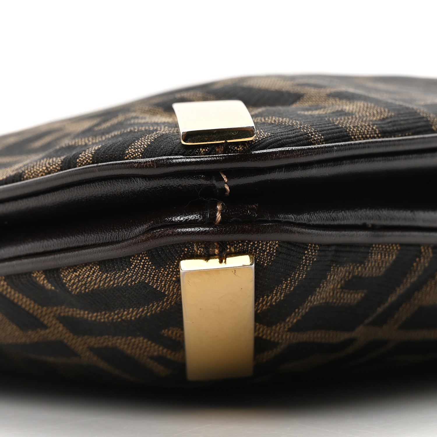 Fendi Zucca Vitello Shoulder Bag Tobacco 9 of 10