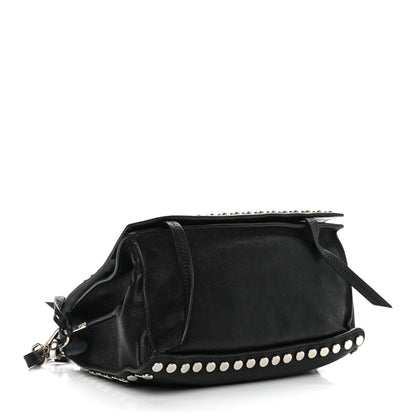 Prada Glace Calfskin Studded Etiquette Flap Black 4 of 16