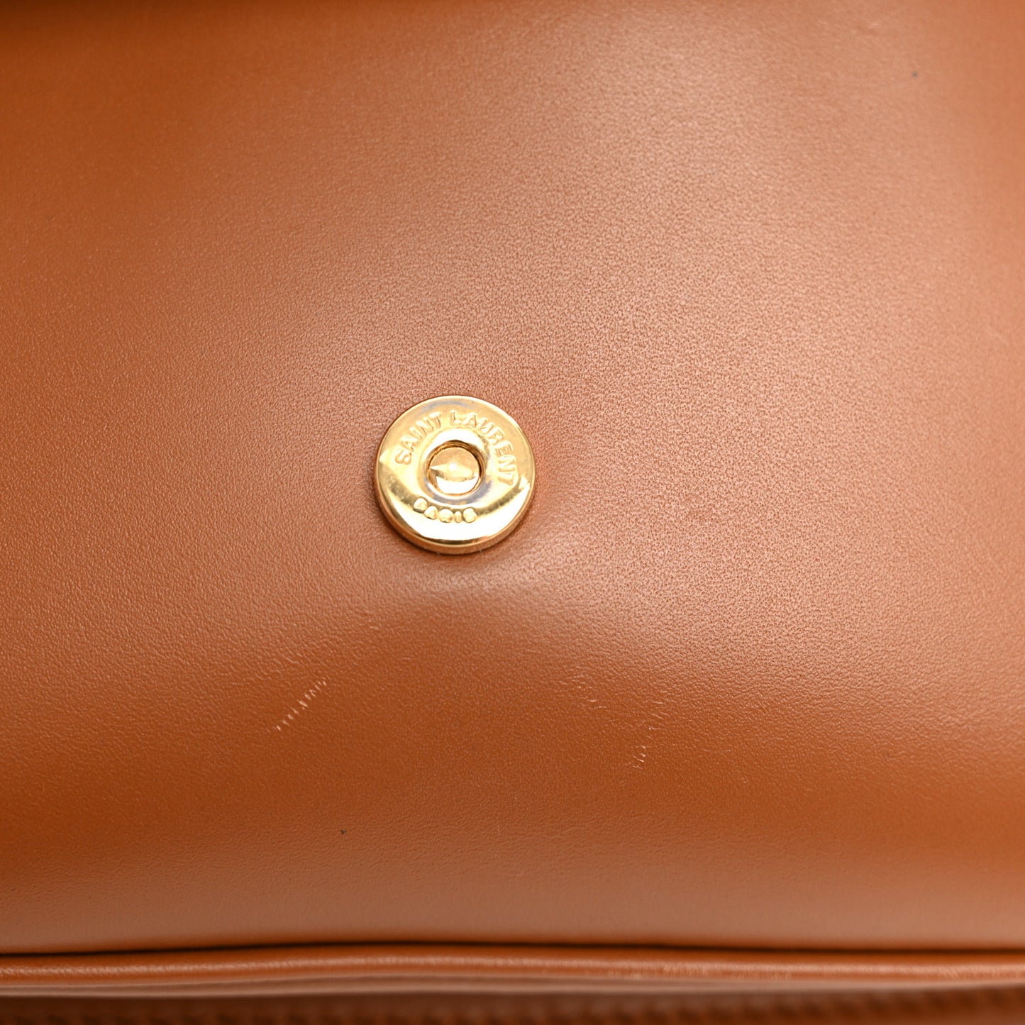Smooth Calfskin Small Charlie Shoulder Bag Miel Dark