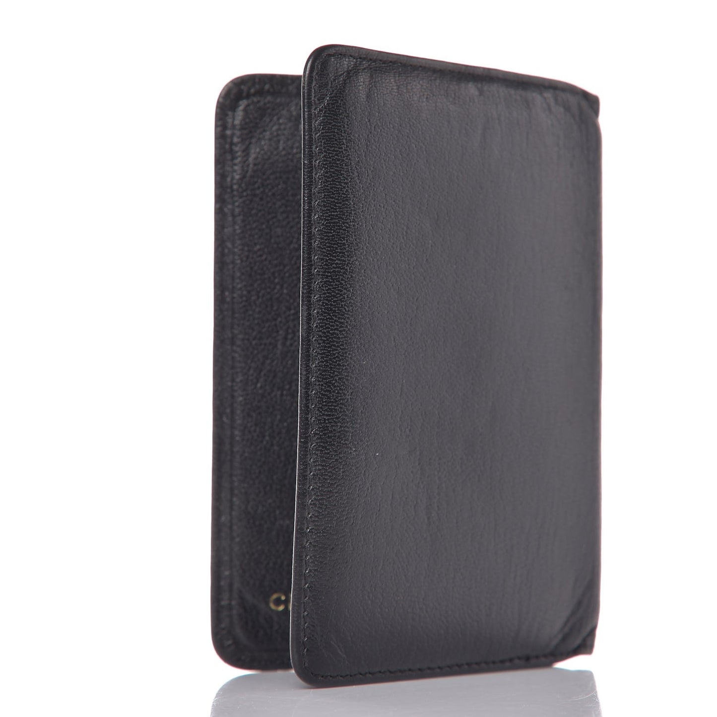 Goatskin Card Holder Wallet Black