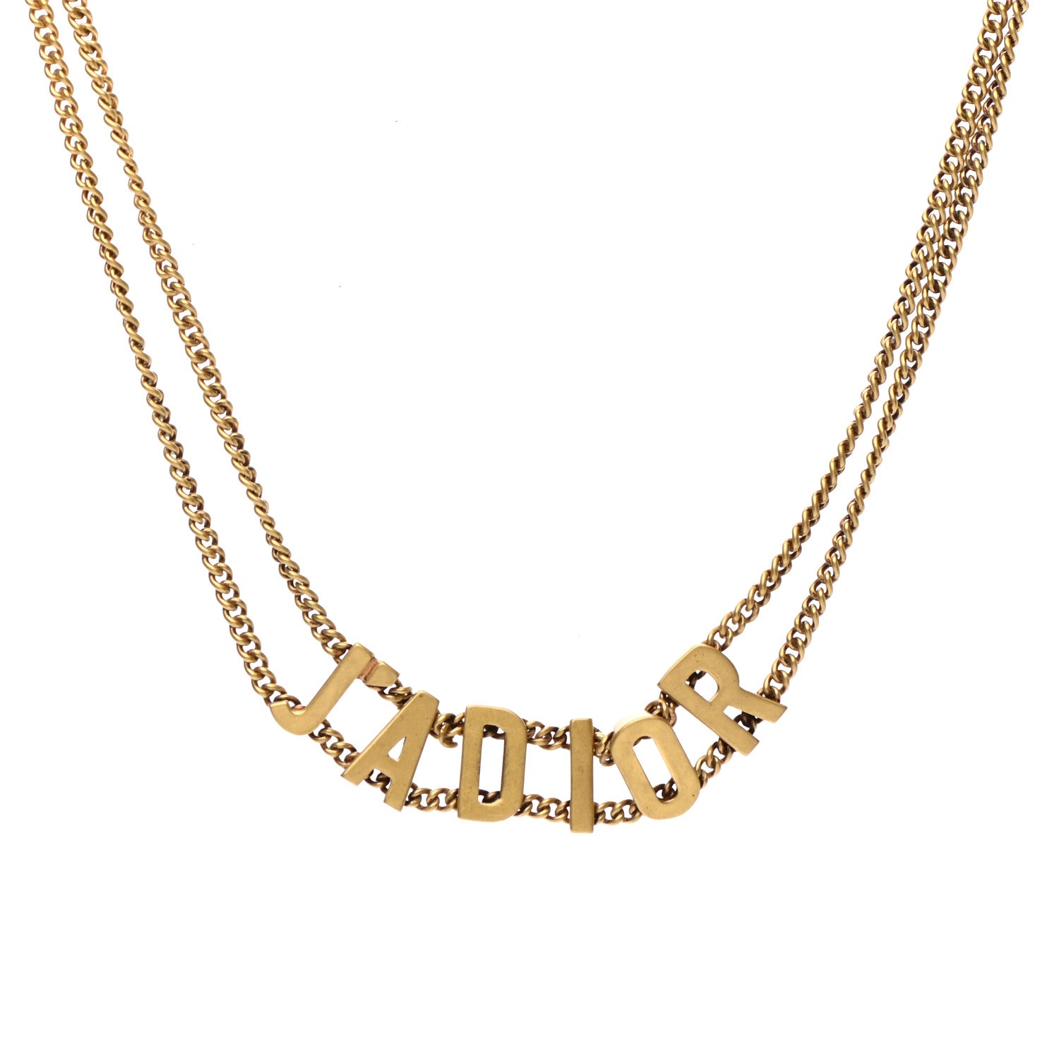 Christian Dior Metal J'Adior Choker Necklace Aged Gold 1 of 6