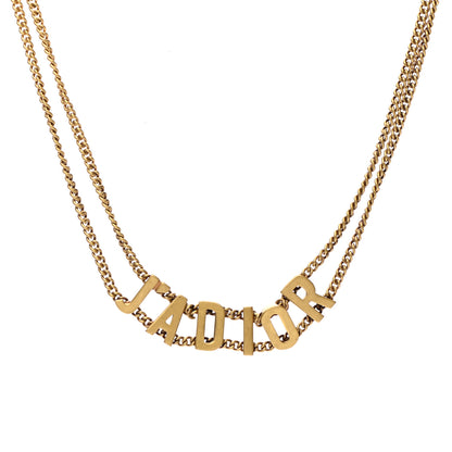 Christian Dior Metal J'Adior Choker Necklace Aged Gold 1 of 6