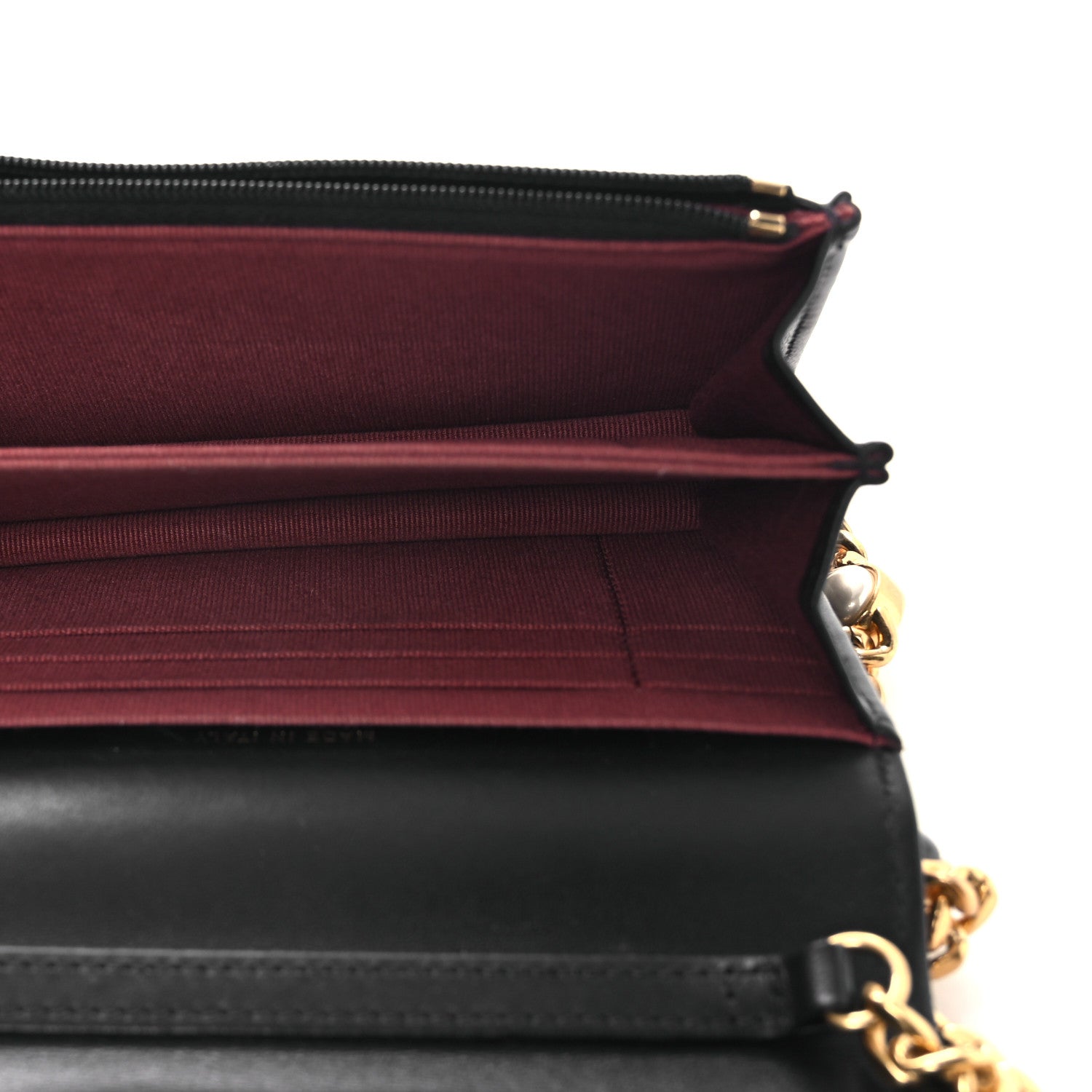 Chanel Lambskin Quilted CC Pearl Enamel Clutch on Chain WOC Black 5 of 13