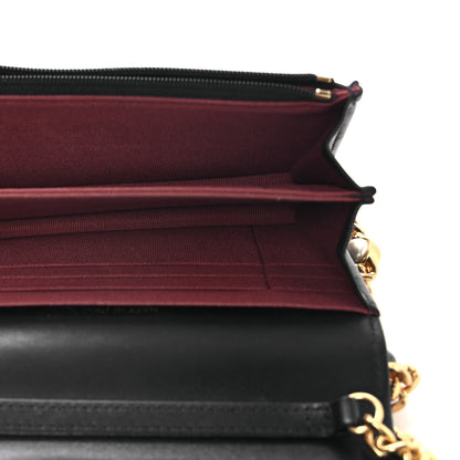 Chanel Lambskin Quilted CC Pearl Enamel Clutch on Chain WOC Black 5 of 13