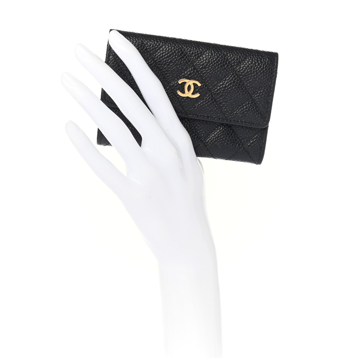 Chanel Caviar Quilted Flap Card Holder Black 2 of 8