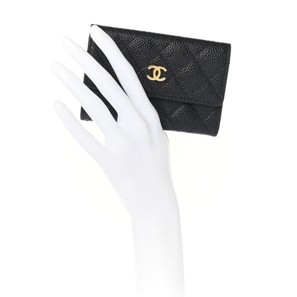 Chanel Caviar Quilted Flap Card Holder Black 2 of 8