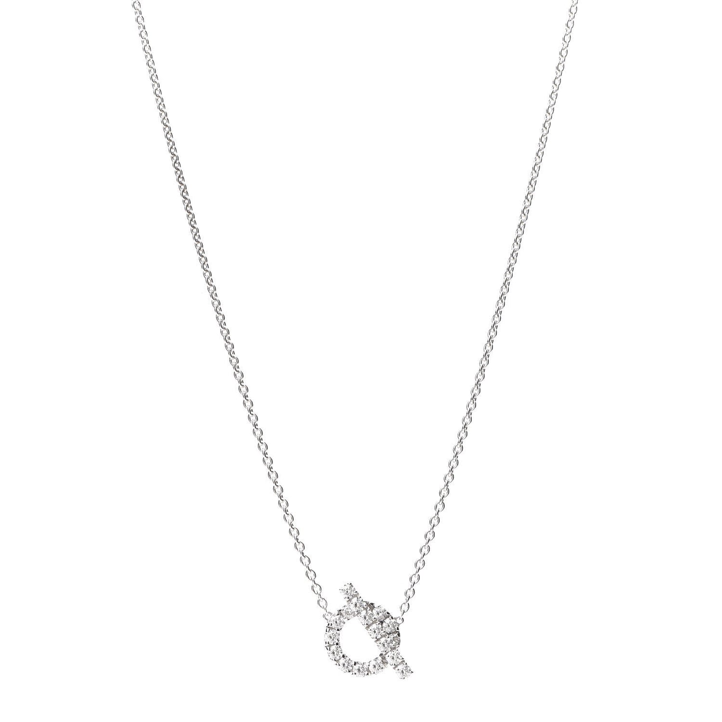 18K White Gold Diamond Finesse Pendant Necklace