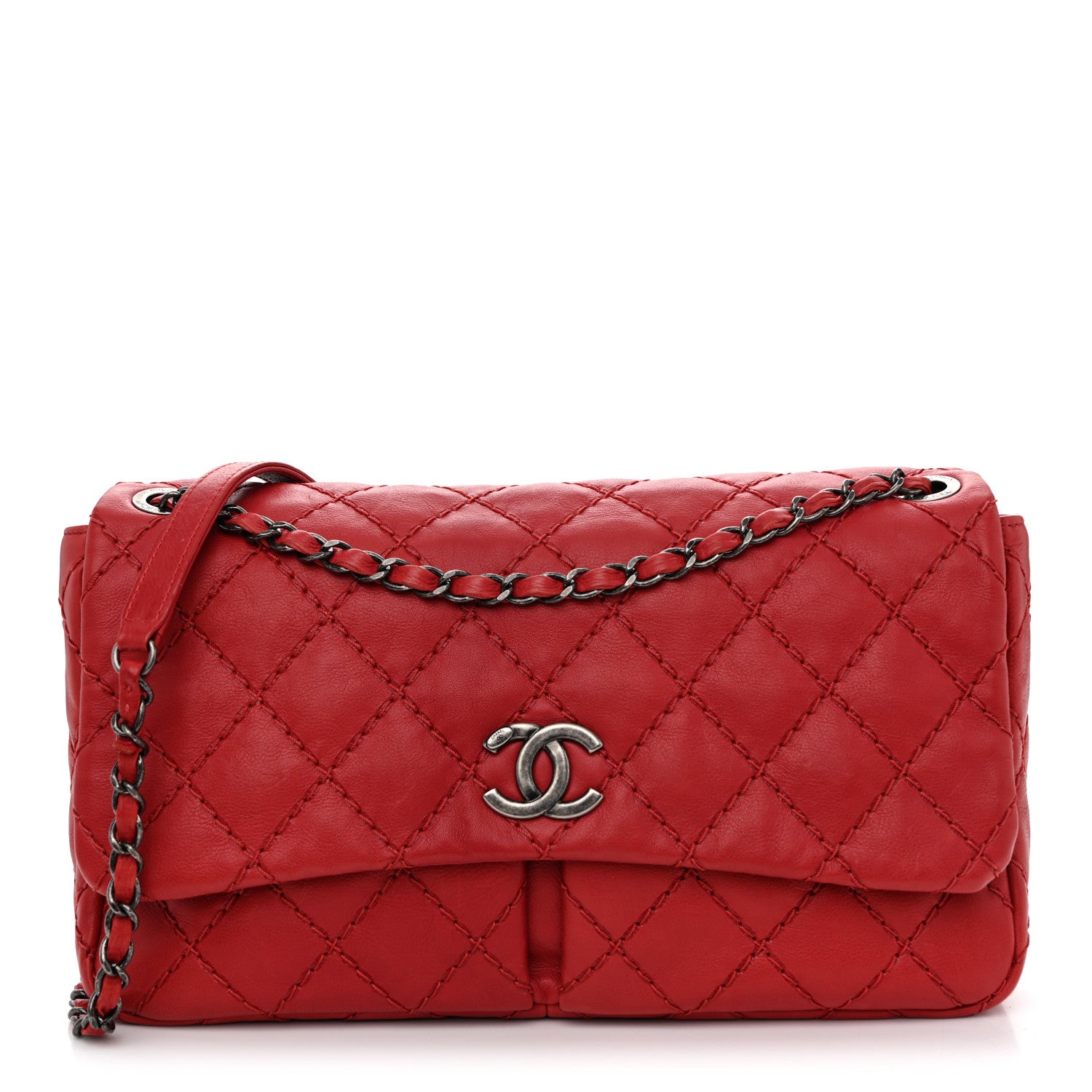 Chanel Calfskin Ultimate Stitch Flap Red 1 of 10