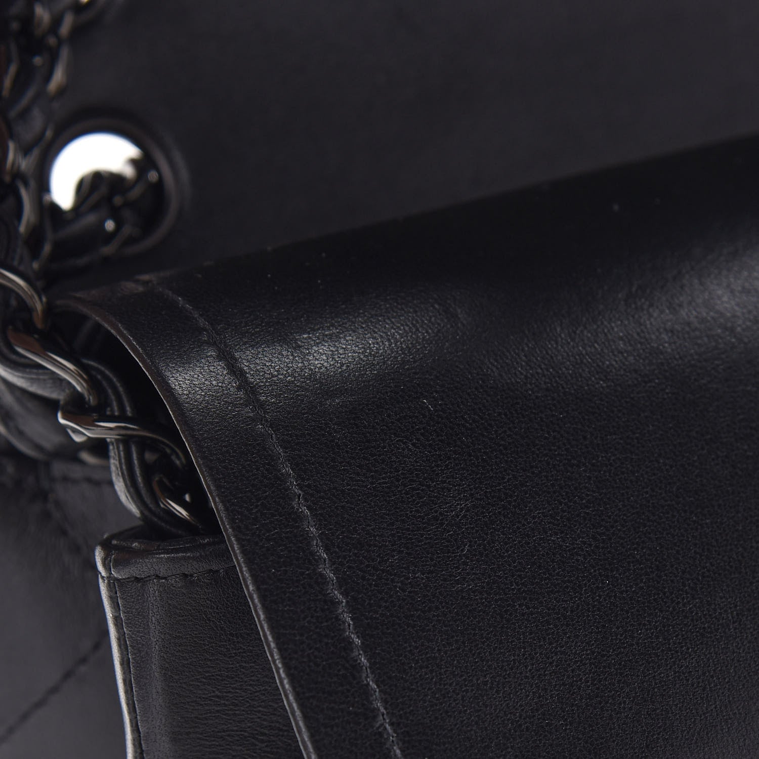 Chanel Lambskin Quilted Jumbo Double Flap So Black 10 of 10