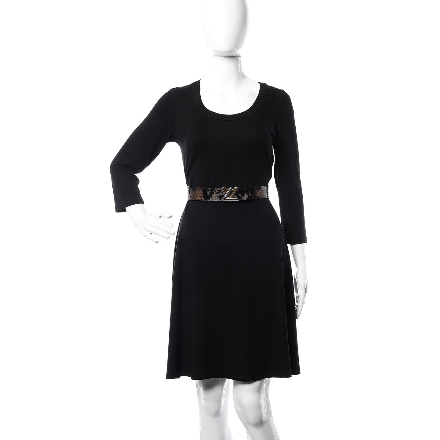 Monogram Blossom 35mm LV Twist Belt 80 32 Black