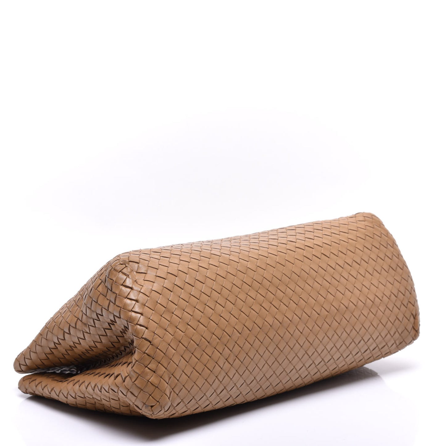 Nappa Intrecciato Large Classic Chain Strap Tote Almond