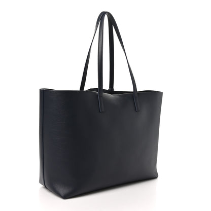Saint Laurent Calfskin Large Shopping Tote Deep Marine 3 of 10