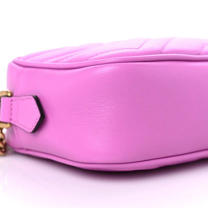 Gucci Calfskin Matelasse Mini GG Marmont Chain Shoulder Bag Candy Mousse 10 of 12