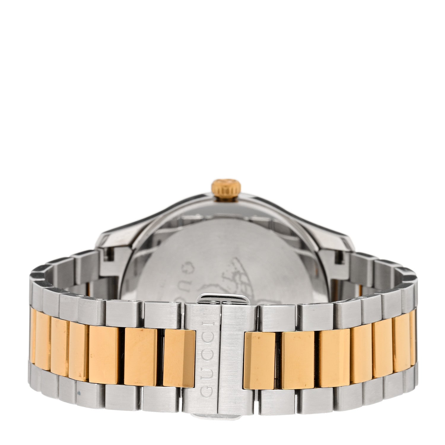 Gucci Stainless Steel 38mm G-Timeless Two Tone Snake Quartz Watch 3 of 5