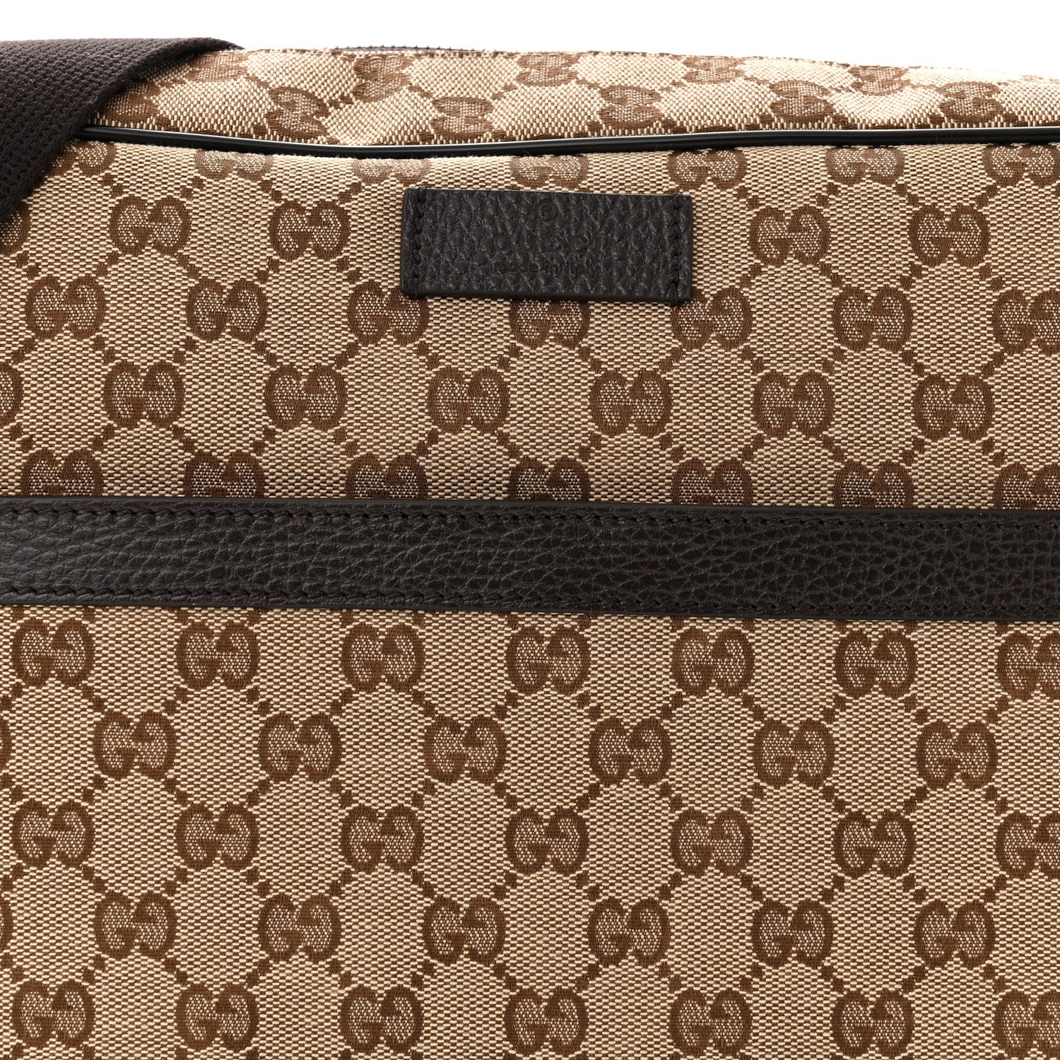 Gucci Monogram Dollar Calfskin Large Camera Case Beige Ebony Testa di Moro Marrone Scuro 8 of 10