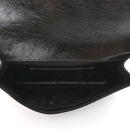 Saint Laurent Textured Patent Monogram Belle De Jour Clutch Black 4 of 11