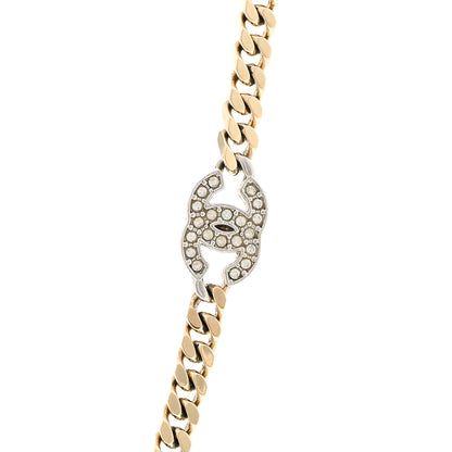 Chanel Crystal Chain CC Link Choker Gold Silver 5 of 5