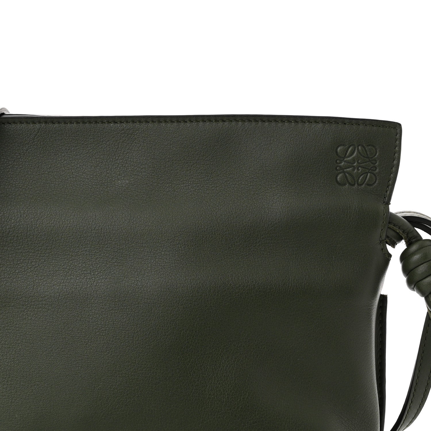 Loewe Calfskin Mini Flamenco Knot Clutch Vintage Khaki 7 of 10
