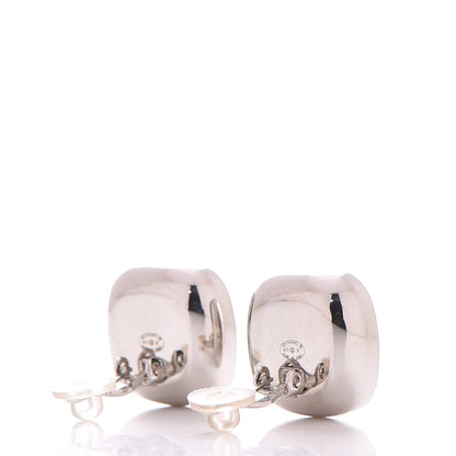 Chanel Crystal CC Clip On Earrings Silver 3 of 5