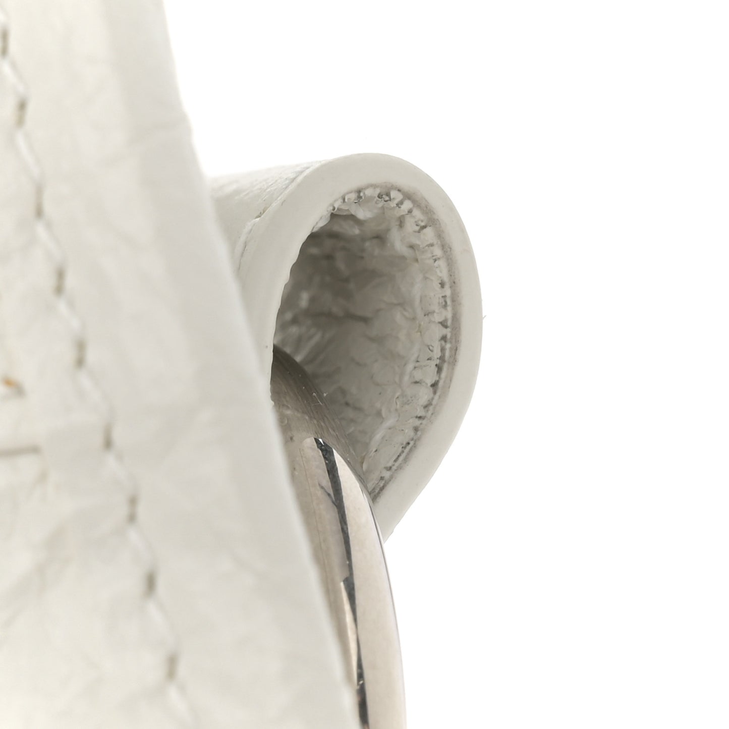 Agneau Arena Silver Hardware Small Le City Optic White