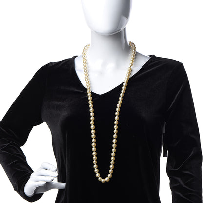 Chanel Pearl CC Long Necklace Light Gold 2 of 5