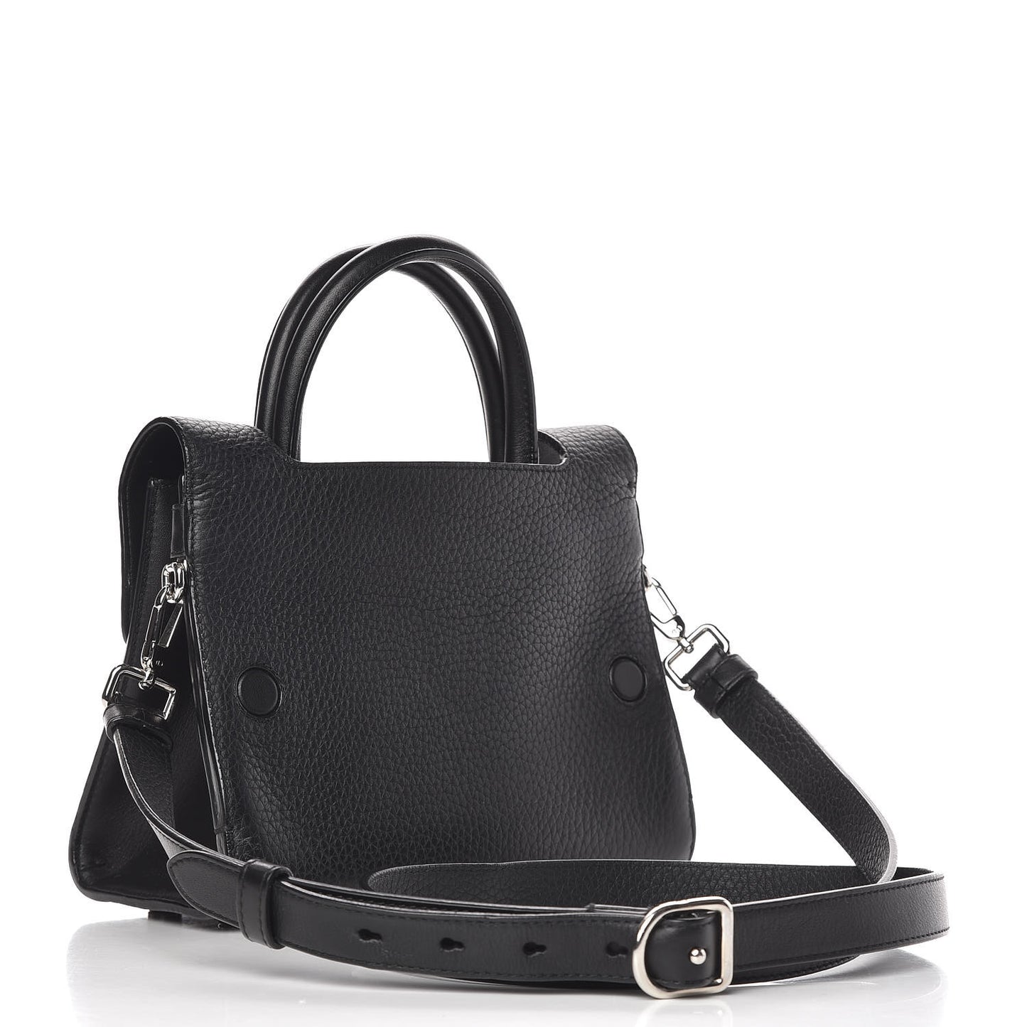 Grained Calfskin Mini Diorever Flap Black