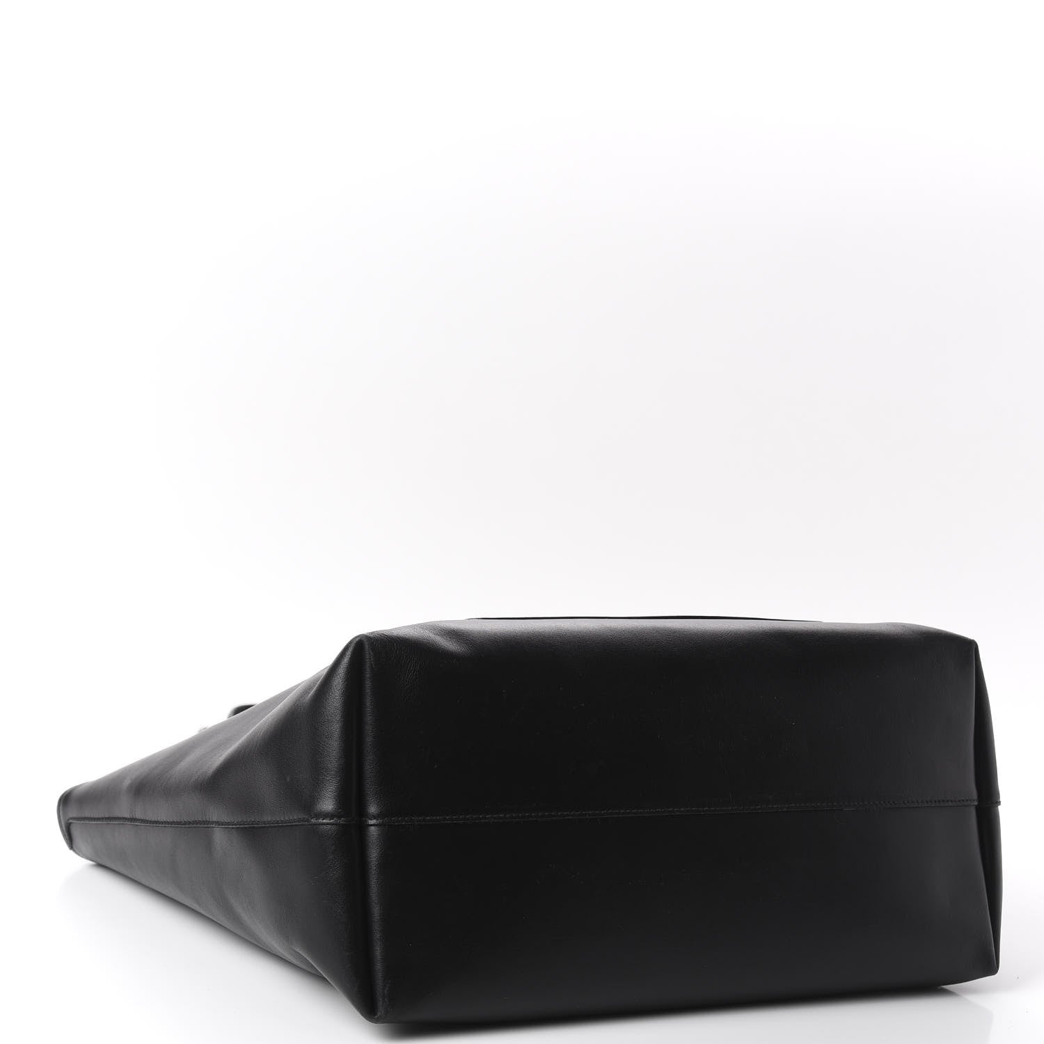 Prada City Calf Front Pocket Large Shopping Tote Black 3 of 9