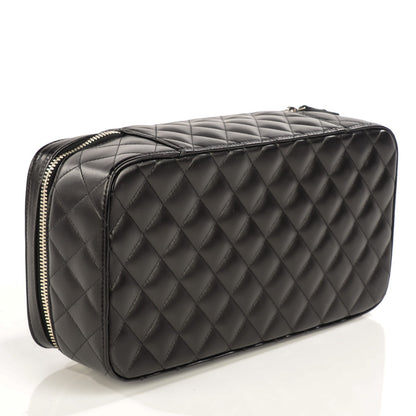 Chanel Lambskin Quilted Large Jewelry Case Black 4 of 8