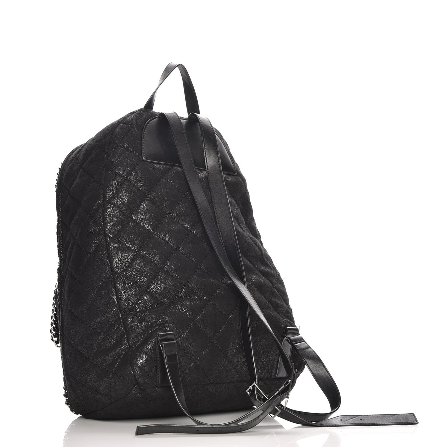 Shaggy Deer Quilted Falabella Backpack Black