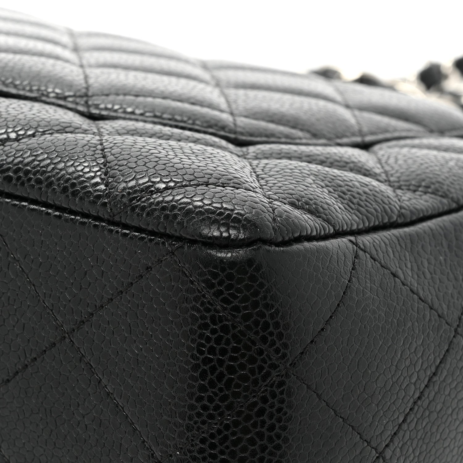 Chanel Caviar Quilted Jumbo Single Flap Black 9 of 10