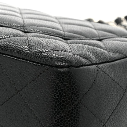 Chanel Caviar Quilted Jumbo Single Flap Black 9 of 10